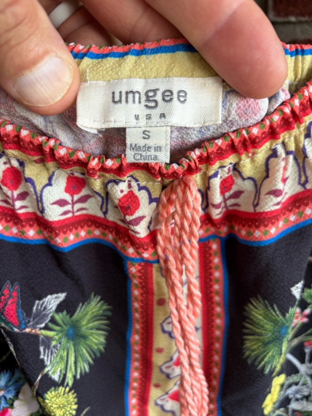 Umgee Black Off-Shoulder Tunic with Multicolor Floral Embroidery - Picture 2 of 4